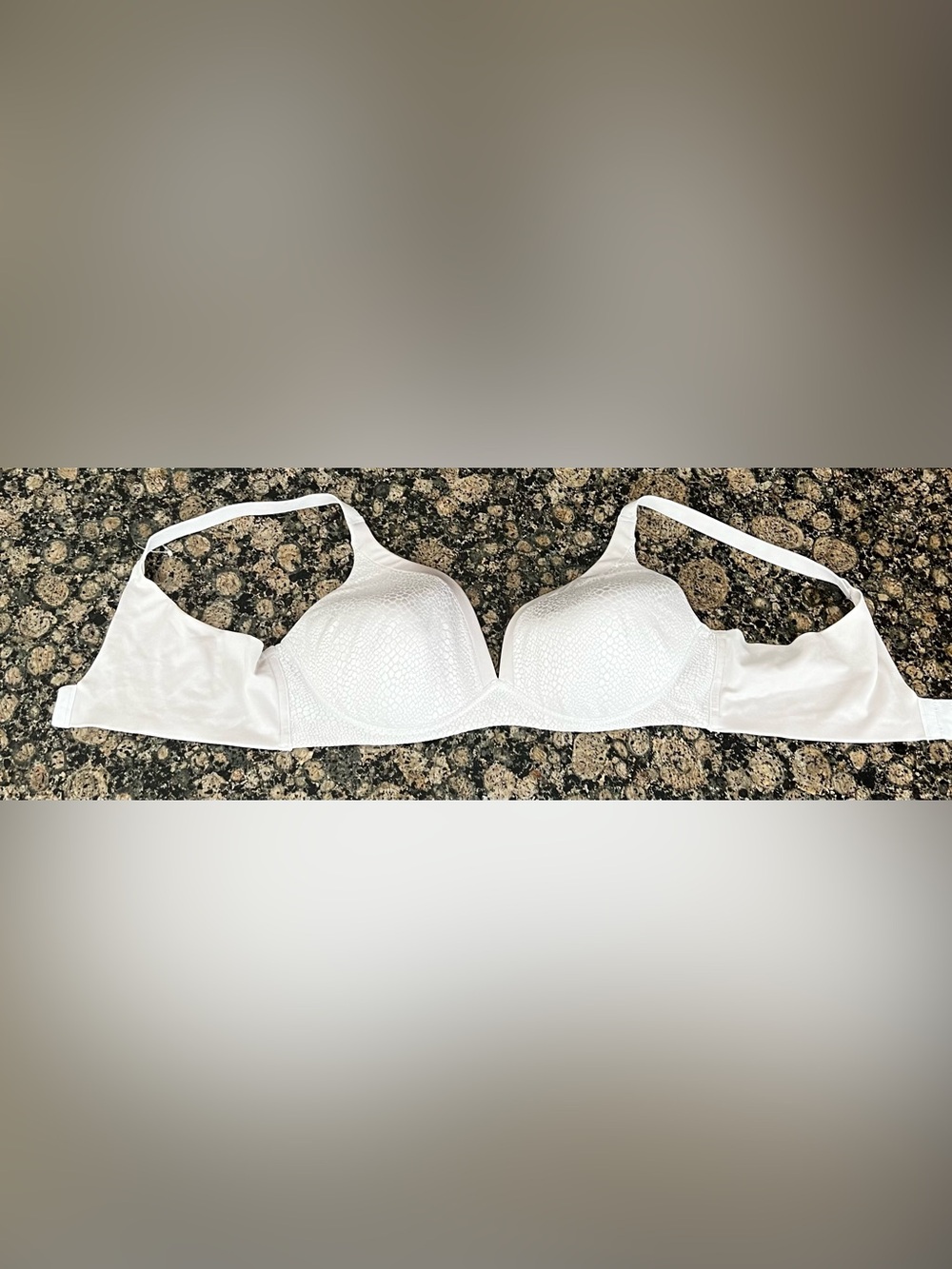 Warner's White Textured Underwire Bra